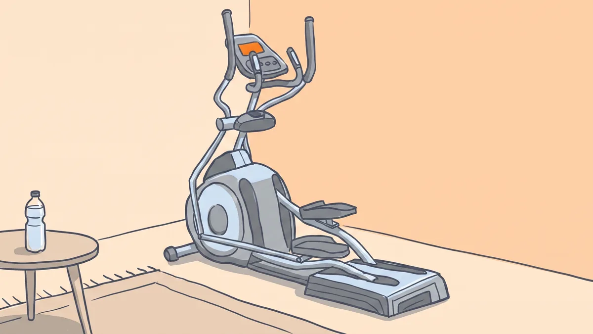Best budget elliptical — compact home elliptical machine illustration